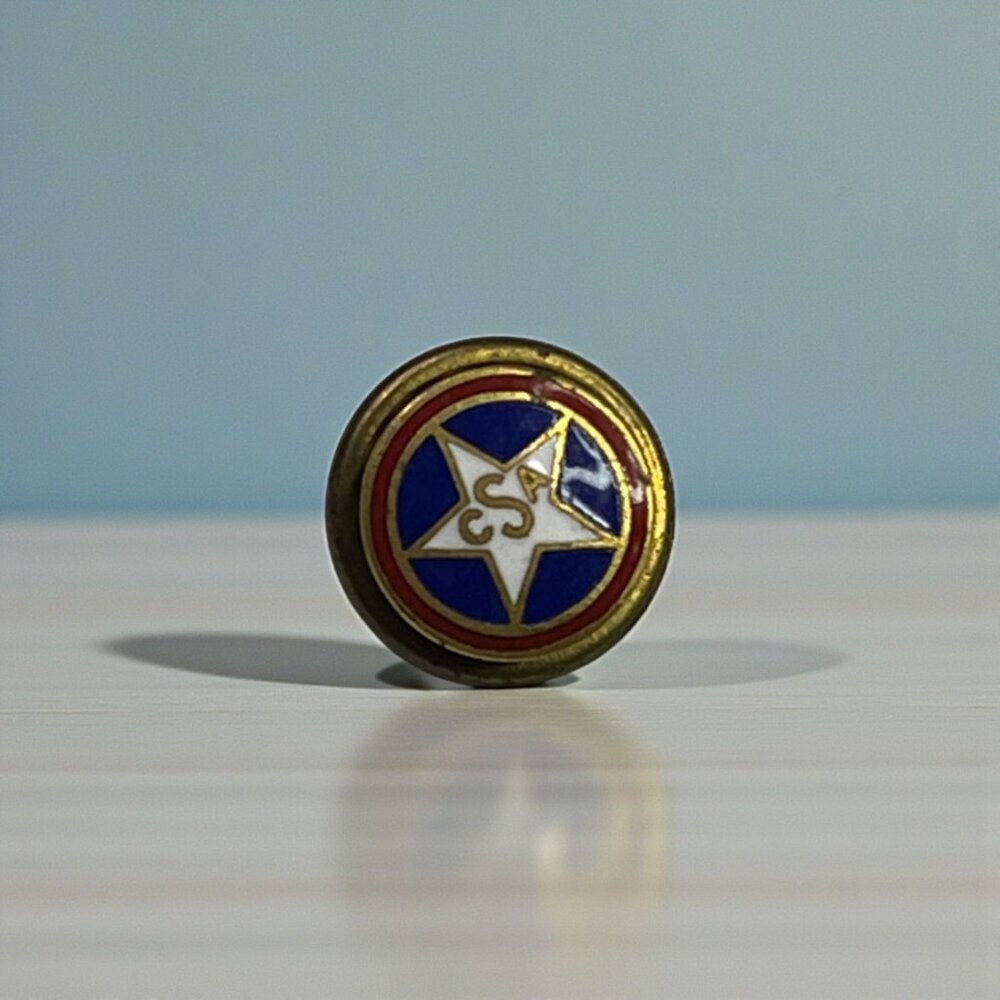 Vintage Czechoslovak Society of America (CSA) Enamel Star Lapel Pin